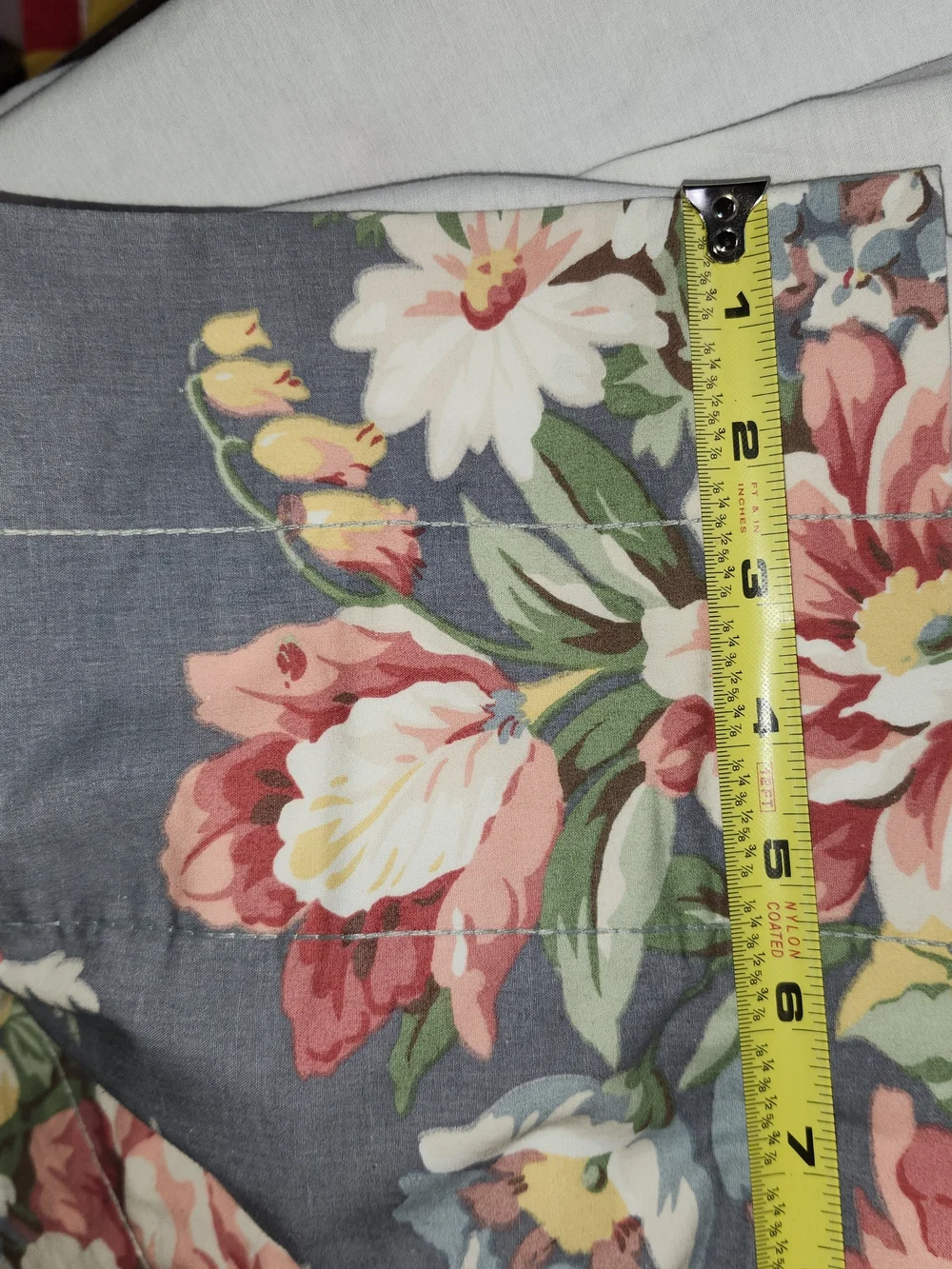 2 Ralph Lauren KIMBERLY CURTAIN PANEL Vintage BLUE FLORAL Flowers 40